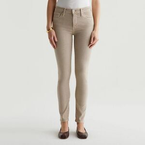 AG Adriano Goldschmied Beige The Farrah Skinny Ankle Pant